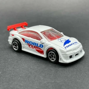 Matchbox World Cup Soccer Opel Calibra Car White Diecast 1/60 France '98 Loose - Picture 1 of 8