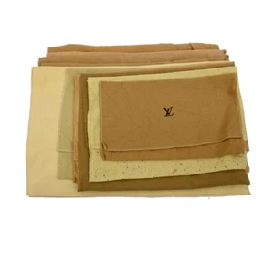 Louis Vuitton Dust Bag 10 Set Brown Beige 100% Cotton Authentic 176487 - Picture 1 of 6