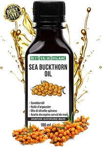 Siberian Sea Buckthorn Oil 100 Ml, Unrefined Extra Virgin Raw Natural - 3.4 Fl O - Picture 1 of 9