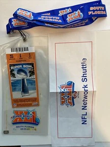 2007 Super Bowl XLI Ticket Indianapolis Colts v Chicago Bears. Buspass, Schlüsselband - Bild 1 von 1