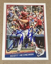 Scott Heineman SIGNED 2017 Frisco RoughRiders Team Card Texas Rangers RC Auto