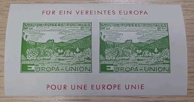 Block Europa Union Raketenflug Raketenpost EU (8019 - Bild 1 von 2