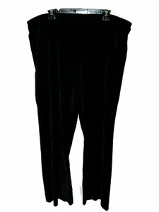NEW ONE WORLD Plus Size 3X Straight Pants Velvet Elastic Waist - Picture 1 of 4