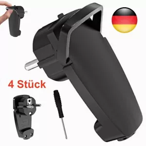 4x Schutzkontakt Winkelstecker Flachstecker flach Bügel 230V 16A Schuko Stecker~ - Bild 1 von 24