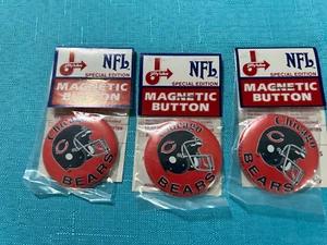 VTG NOS JIFFY LUBE CHICAGO BEARS NFL MAGNETIC BUTTON STANDING BOARD MAGNET 1 7/8 - Picture 1 of 2