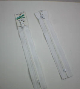 7" Vision by YKK Decorative Zipper in White - Picture 1 of 2