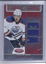 12-13 2012-13 CERTIFIED TAYLOR HALL RED FABRIC OF THE GAME JERSEY 1/150!! OILERS