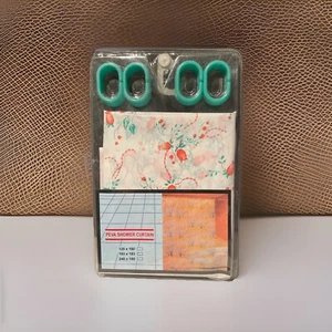 Vtg 60s 70s Pink Floral  Shower Curtain w Matching Curtains! RETRO GRANNY HTF - Picture 1 of 7