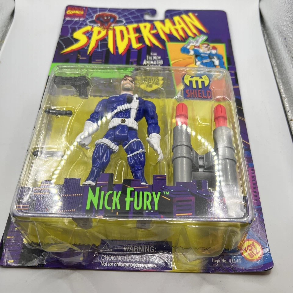 Marvel Spider-man The Animated Series Nick Fury Figure ToyBiz 1995 A17