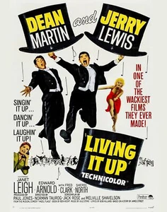 JERRY LEWIS and DEAN MARTIN in LIVING IT UP 1965 R  11 X 14 LOBBY CARD POSTER - Picture 1 of 1
