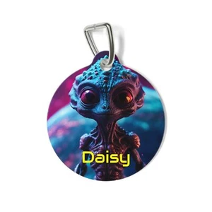Alien Pet Tag, Personalized Dog ID, Space Name Tag, Custom Pet ID - Picture 1 of 8