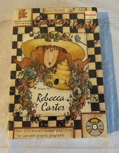 Vintage Provo Craft GARDEN PARTY Electronic Clip Art CD Rebecca Carter NEW - Picture 1 of 2