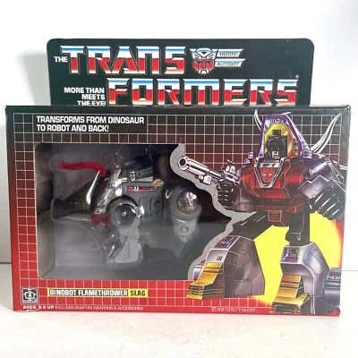 Transformers G1 Slag Dinobot Flamethrower Reissue Action Figure Toys In New Box - Image 1 of 4
