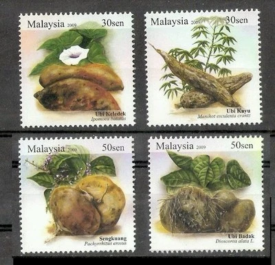 *FREE SHIP Malaysia Tuber Plants 2009 Flower Tree Flora Fruit Food (stamp) MNH - Image 1 of 4