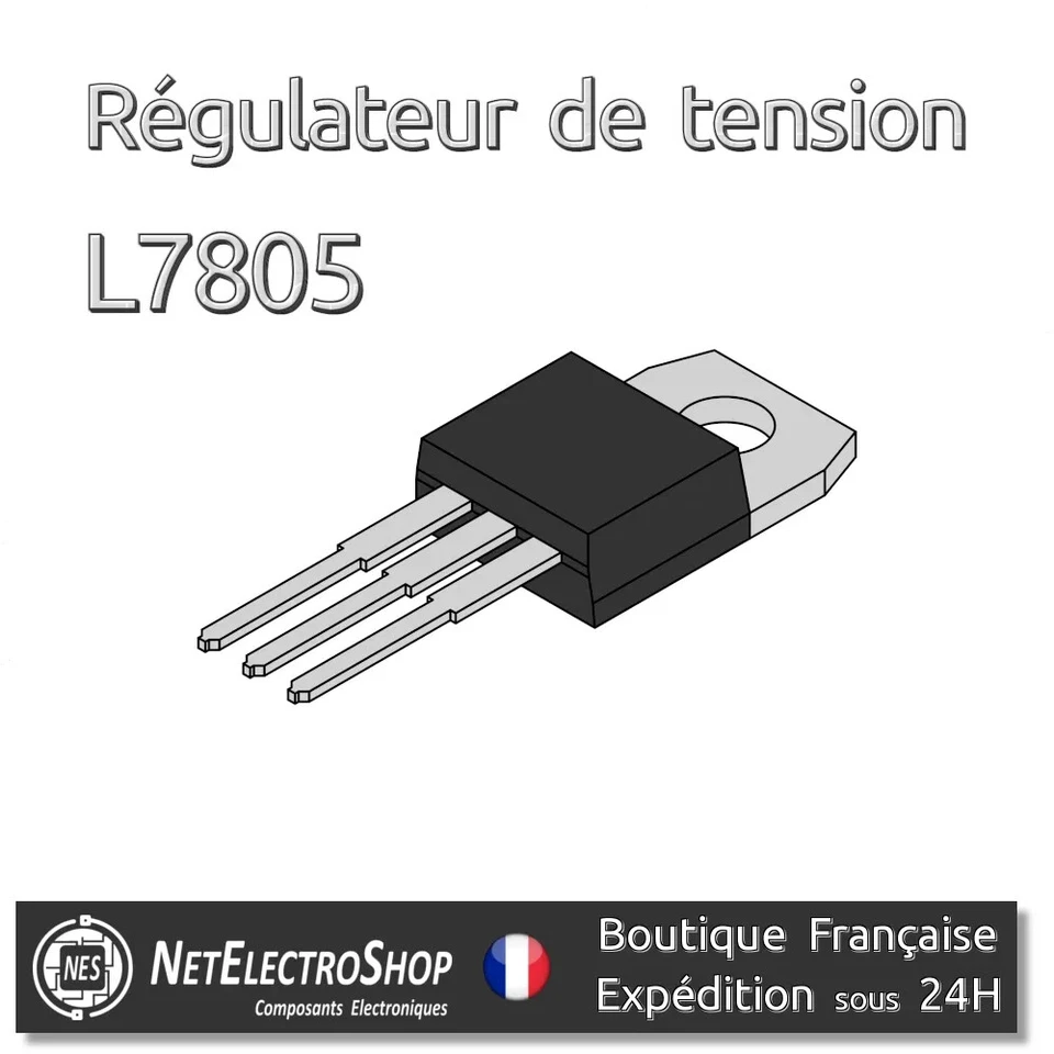 2x Régulateurs de Tension +5V L7805 L7805CV TO220 - Imagen 1 de 1