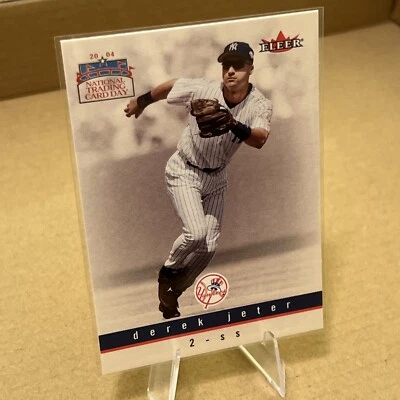 2004 National Trading Card Day - Fleer #1 Derek Jeter New York Yankees - Image 1 of 2