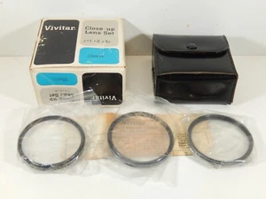 JUEGO DE 3 LENTES DE PRIMER PLANO VIVITAR 55M +1 +2 +3 VINTAGE - Imagen 1 de 1