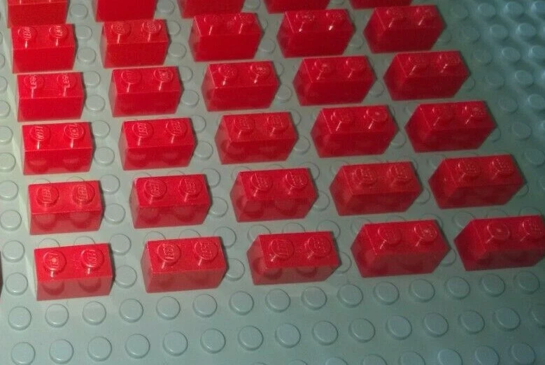 LEGO Baustein 25 Stück 3004 rot 1x2 Steine System City Hausbau Space Einer III - Bild 1 von 1