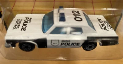 Matchbox Superfast No 10 Plymouth Gran Fury HTF DARK BLUE windows on orig. card - Image 1 of 4