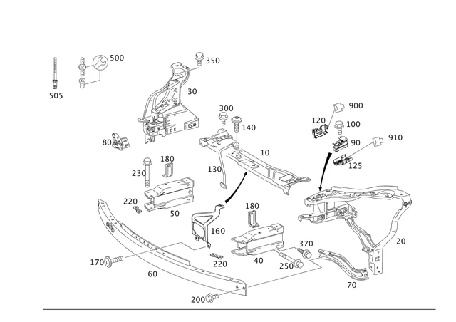 Mercedes Benz CLS400 CLS550 CLS63 AMG S 2012-2018 Cross-Member 2126202000 Foto 1 de 1