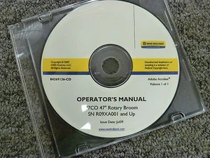 New Holland Model 47CO 47" Rotary Broom Owner Operator Maintenance Manual CD - Picture 1 of 1