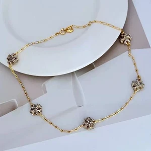 New! Tory Choker Gold Necklace with Jewelry Pouch Size length: 38cm - Picture 1 of 2
