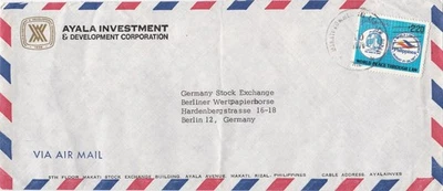 Filipinas 1978 cubierta oversize enviada desde Makati, Rizal a Berlín Alemania Foto 1 de 2