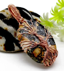 Malingano Jaspe Piedras Preciosas Alambre Envuelto Hecho a Mano Joyería... - Imagen 1 de 7