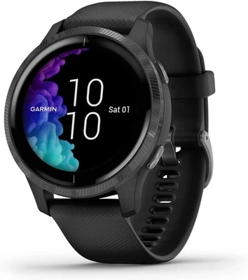 Умные часы Garmin Venu 1,2 дюйма AMOLED GPS аппаратное обеспечение спортивный трекер 010-02173-11 черные - Изображение 1 из 3