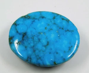 34.00 Ct Natural Blue Turquoise Oval Shape CERTIFIED Loose Gemstones - Picture 1 of 8