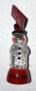 DE COLECCIÓN, ADORNO MUÑECO DE NIEVE (3,75" de alto) "Te amo", nuevo con etiqueta - Imagen 1 de 3