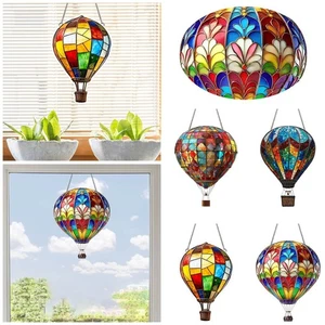 Globo de aire caliente solar con luz de llama parpadeante luces colgantes solares para exteriores - Imagen 1 de 16