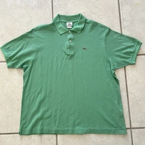 Lacoste Men's Polo Shirt Size 7 Green Preppy Short Sleeves - Picture 1 of 7