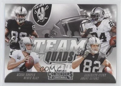 2018 Contenders Team Quads Amari Cooper Derek Carr Jordy Nelson Marshawn Lynch - Image 1 of 2