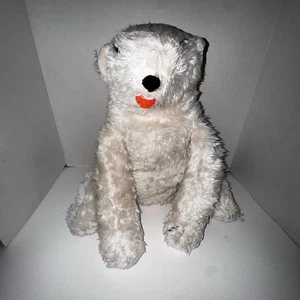 Peluche orso Ameritoys HUGGIT vintage 1982 14” bianco floppy lingua rossa Corea - Foto 1 di 9