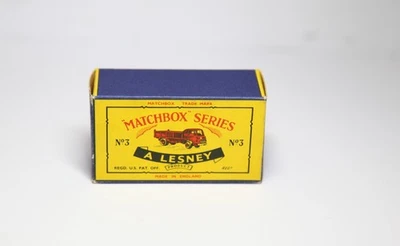 Lesney Matchbox No 3 Bedford Tipper Truck EMPTY Original Box - Excellent Vintage - Image 1 of 4