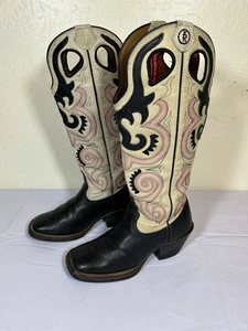 Tony Lama Woman’s Tall Western Buckaroo Cowboy Boots Size 6.5 B - Picture 1 of 14