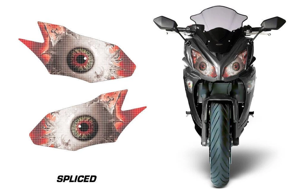 Kit de gráficos de ojos de faros cubierta de calcomanía para Kawasaki Ninja 650R 2012-2014 empalmado Foto 1 de 1