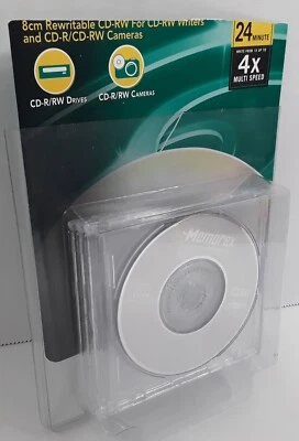 Memorex CD-RW 8cm Rewritable 210 mb CD-R Storage 4x Multi Speed 3-Pack NEW - Image 1 of 4