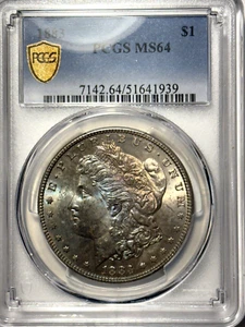 1883 P Toned Morgan $ PCGS MS 64💎💎Insane PQ Monster Toning💎💎(VIDEO) - Bild 1 von 11
