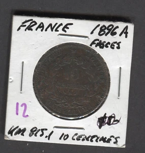 1896-France-10 Centimes - Picture 1 of 2