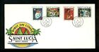 Postal History St. Lucia FDC #985 Christmas paintings art religious 1991