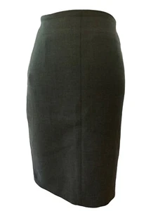 Ann Taylor LOFT Knee Length Career Skirt 6 Gray Straight Back Zip Classic NWOT - Picture 1 of 7