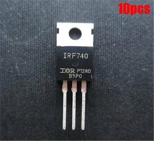 10Pcs TO-220 Power Mosfet IRF740 Irf 740 10A 400V New Ic vv - Bild 1 von 2