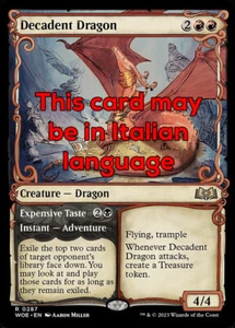MTG DECADENT DRAGON 287 EXC - DRAGO DECADENTE - WOE X IT - MAGIC - Picture 1 of 1