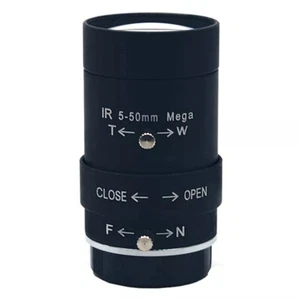 BACK-BONE Varifocal 5-50mm Manual Zoom Focus Camera Iris Lens 3MP 1/3 CS Mount - Picture 1 of 5