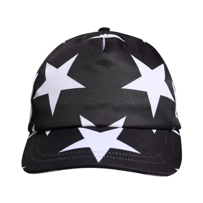 DOLCE & GABBANA Gorra Mujer Negra Estampado de Estrellas Poliéster Gorra de Béisbol 56/XS 600usd Foto 1 de 4