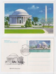 TurtlesTradingPost- Jefferson Memorial- 1989 #UX144 FDC- Unsigned Cachet - Picture 1 of 3