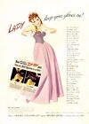 Pin-up George Petty Girl dame gardez vos gants sur vieilles cigarettes en or publicité 1939