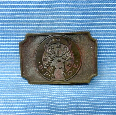 Hebilla de cinturón de alces PBOE benevolente y protectora orden de alces vintage años 70. GTA456 Foto 1 de 4